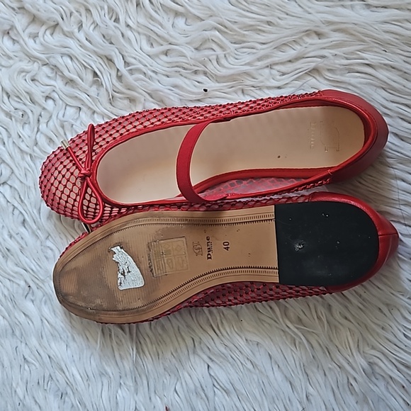 Red mesh ballet shoes - Picture 4 of 4